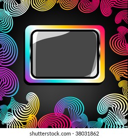colorful shiny button for text