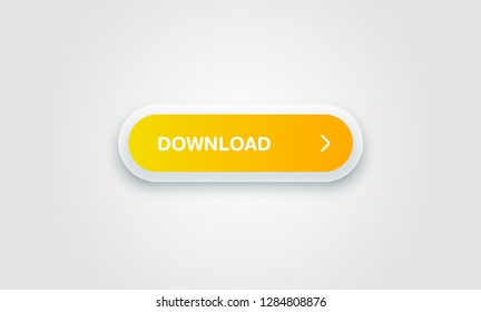 Botão colorido brilhante e limpo para sites e uso on-line, ilustração vetorial
