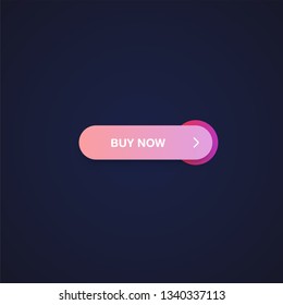 Colorful shiny and clean button for websites and online usage, vector illustration