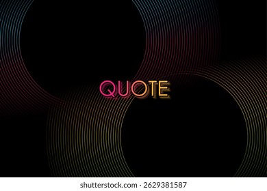 Colorido brilhante círculos lineares abstrato fundo tecnológico futurista. Projeto geométrico mínimo do vetor