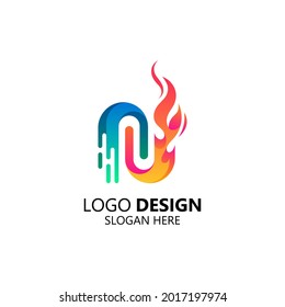 colorful and shiny logo for refrigeration logo design