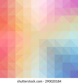 colorful shiny polygon, triangle, background, vector illustration.