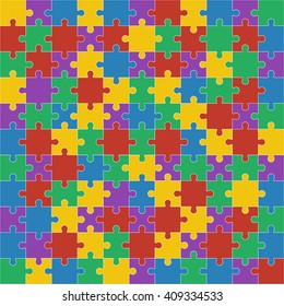 Colorful shiny puzzle vector illustration. Eps 10.