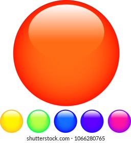 Colorful Shiny round button set