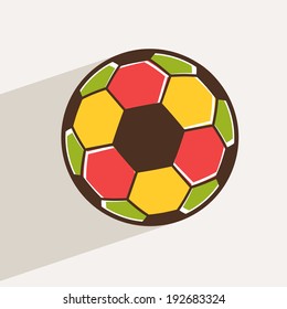 Colorful shiny soccer ball on abstract background, can be use as flyer, banner or poster. 