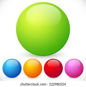 Colorful, shiny spheres