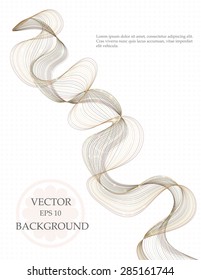 Colorful shiny  tape, wave vector background, stylish backdrop, abstract decorative element with sparkles