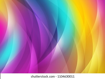 Colorful shiny waves abstract elegant background. Vector design