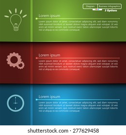 Colorful Shiny Workflow Layout & 3 Step Process Diagram. Financial/Business Infographic, Business Diagrams, Icon and Text Information Design. Vector Illustration.