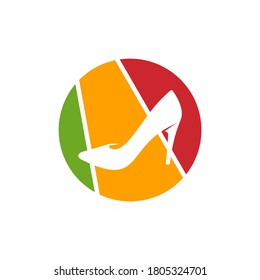 Colorful Shoes logo design concept vector template, Icon symbol, Design creative