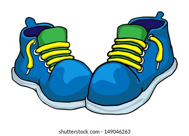 colorful shoes, vector illustration