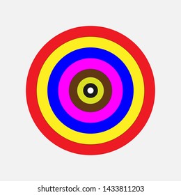 colorful shooting target circle pattern - vector