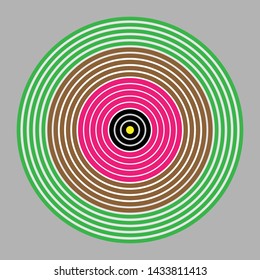 colorful shooting target circle pattern - vector