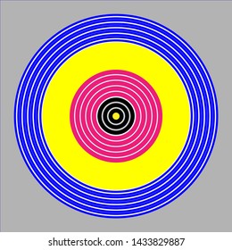 colorful shooting target circle pattern - vector