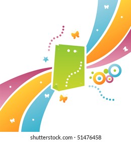 colorful shopping background