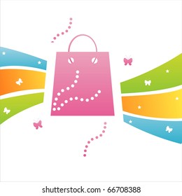 colorful shopping background