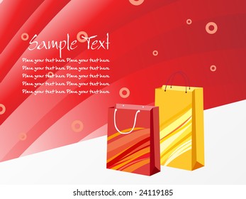 colorful shopping bags created for vector illustration