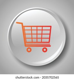 Colorful shopping cart badge icon. vector illustration
