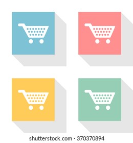 Colorful Shopping Cart Icons Set Vector EPS10, Great for any use.
