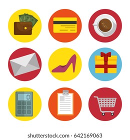 Colorful shopping design