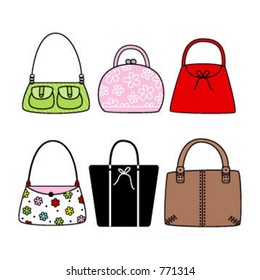colorful shopping purses