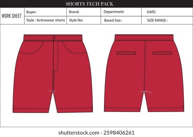 colorful shorts design for manufacturing 