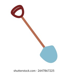 Colorful Shovel Vector, Gardening, Digging, or Construction Tool Illustration
