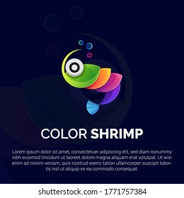Colorful Shrimp logo template. Suitable for Creative Industries, Company, Multimedia, Entertainment, Education, Shop and other related business.
