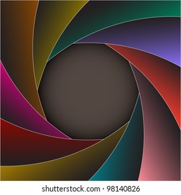 Colorful shutter photo frame.Vector eps10