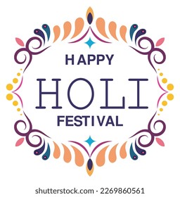 colorful sign for the festival of holi.