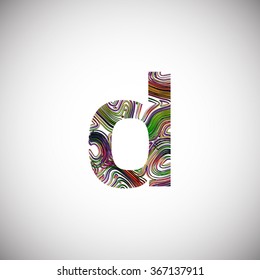 Colorful sign of a letter, vector
