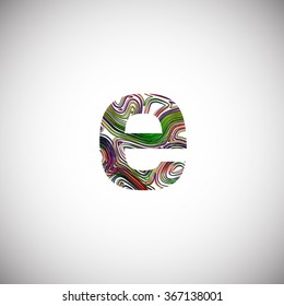 Colorful sign of a letter, vector