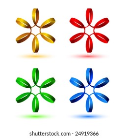 Colorful sign set