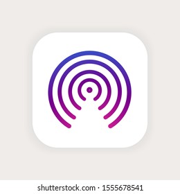 colorful signal icon app dock symbol on white background. router symbol modern simple vector.