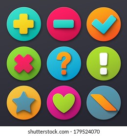 Colorful signs icons 