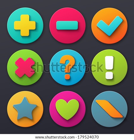 Colorful signs icons 