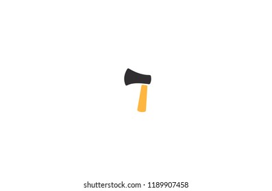 Colorful Silhouette of Axe Icon. Axe Vector Icon. Flat Axe Vector Icon Isolated.