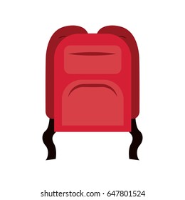 colorful silhouette of backpack icon vector illustration