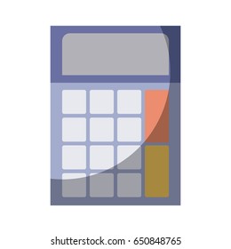 colorful silhouette of calculator icon without contour and shading vector illustration