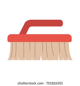 colorful silhouette of cleaning brush vector illustration