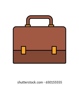 colorful silhouette of executive briefcase vector illustration
