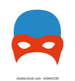 colorful silhouette of fighter mask vector illustration