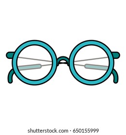 colorful silhouette of glasses icon vector illustration