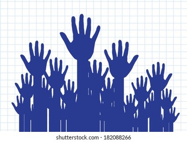 colorful silhouette hands background design