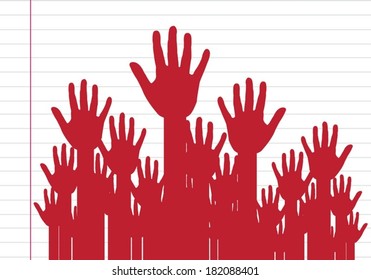 colorful silhouette hands background design