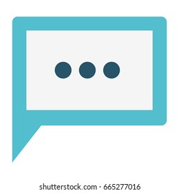 colorful silhouette image of square dialogue in closeup with suspension points vector illustration