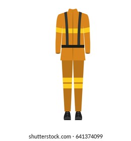 colorful silhouette with male uniform of firefighter vector illustration