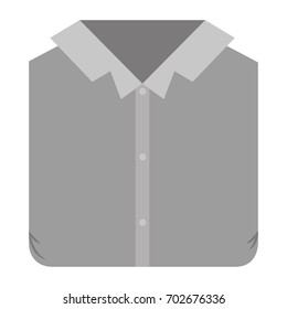 colorful silhouette of man shirt folded vector illustration