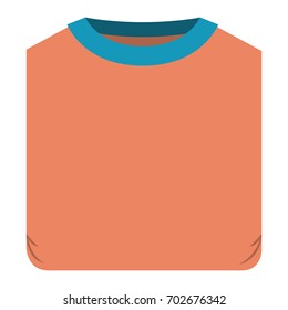 colorful silhouette of man t-shirt folded vector illustration