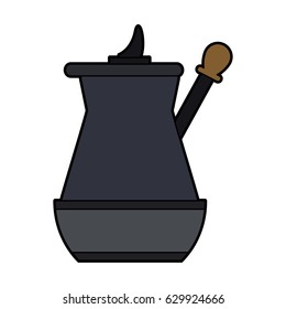 colorful silhouette metallic jar of coffee with handle